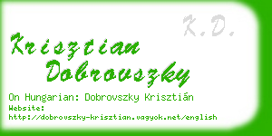 krisztian dobrovszky business card