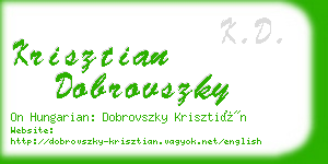 krisztian dobrovszky business card